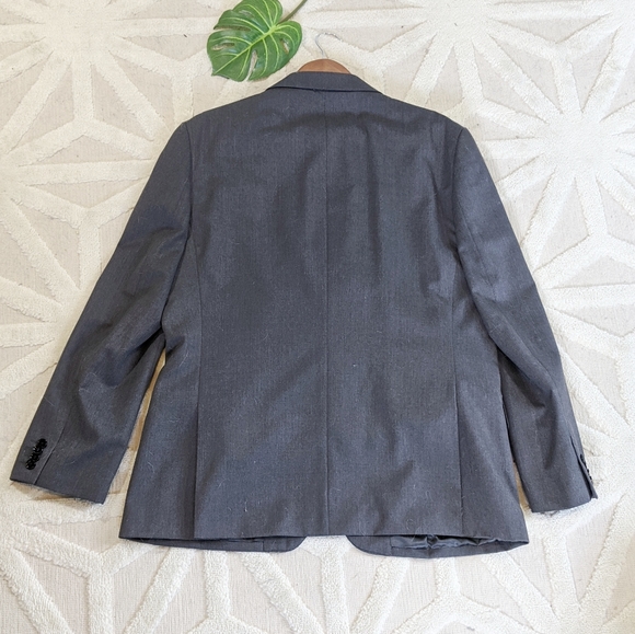 Express Gray Wool Blend Suit Jacket Sz 44R - Picture 2 of 4
